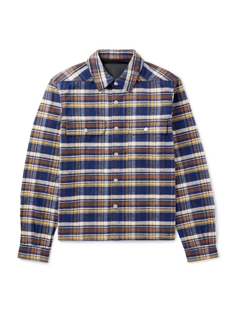 DRKSHDW By Rick Owens - Checked Cotton-Flannel Overshirt - Men - Blue - XL von DRKSHDW By Rick Owens