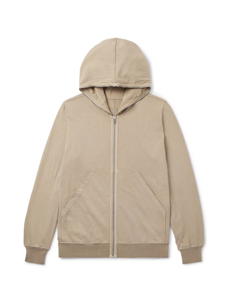 DRKSHDW By Rick Owens - Cotton-Jersey Zip-Up Hoodie - Men - Neutrals - XXL von DRKSHDW By Rick Owens