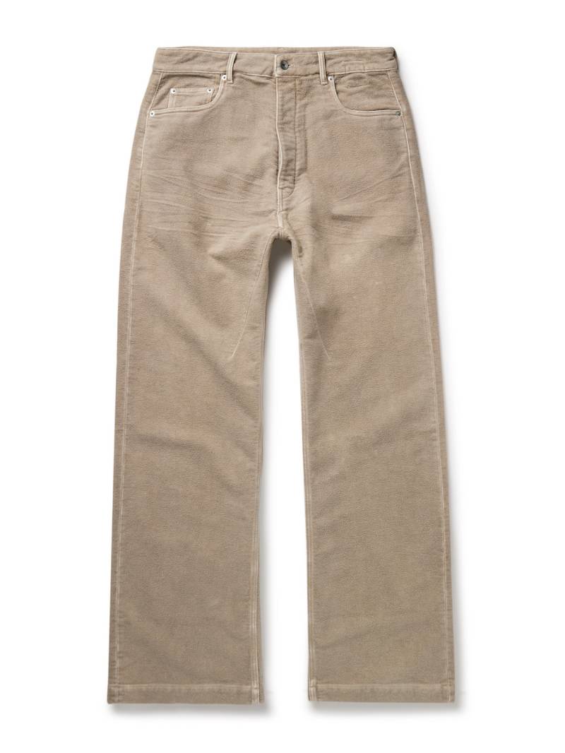 DRKSHDW By Rick Owens - Geth Wide-Leg Brushed-Cotton Trousers - Men - Neutrals - UK/US 36 von DRKSHDW By Rick Owens