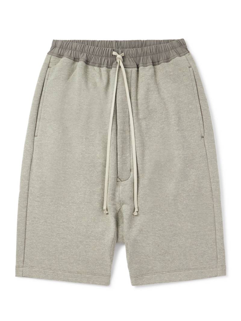 DRKSHDW By Rick Owens - Straight-Leg Shell-Trimmed Cotton-Blend Jersey Shorts - Men - Gray - L von DRKSHDW By Rick Owens