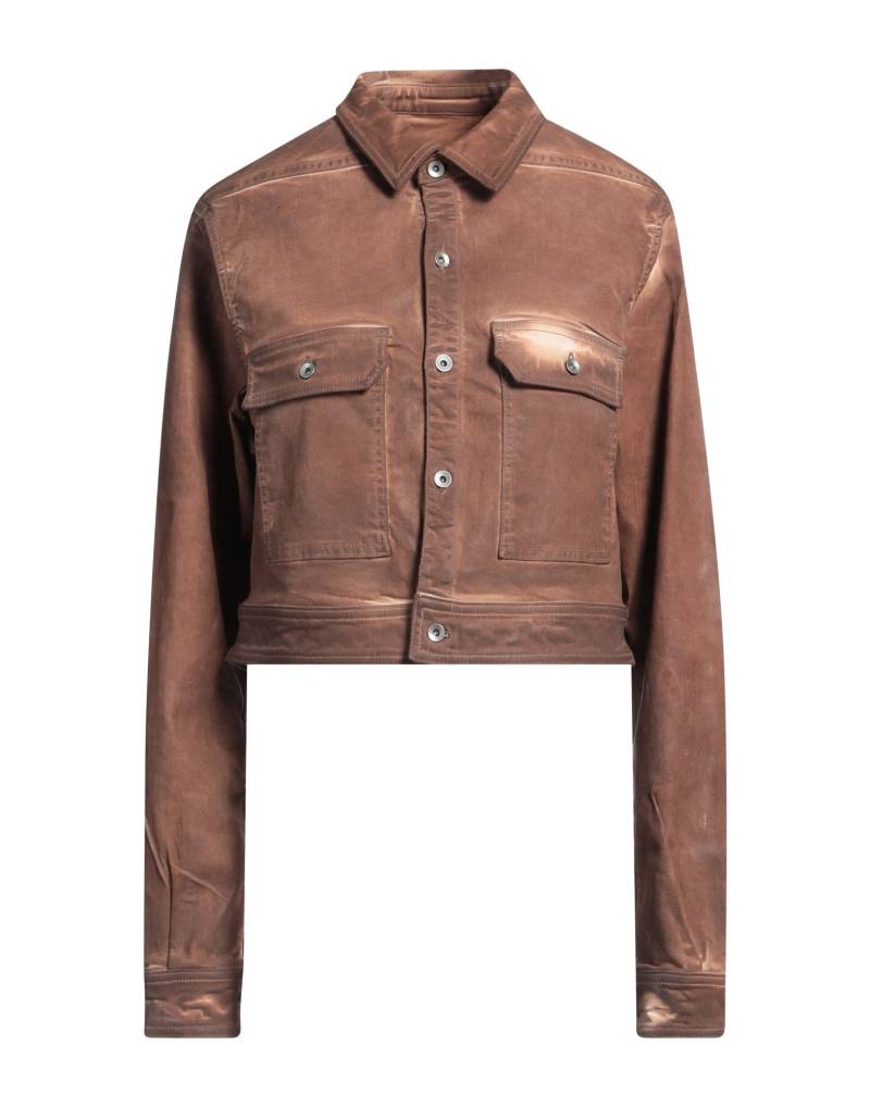 DRKSHDW by RICK OWENS Jeansjacke/-mantel Damen Braun von DRKSHDW by RICK OWENS
