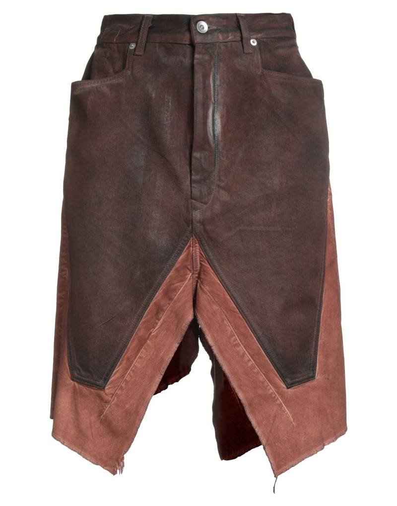 DRKSHDW by RICK OWENS Jeansrock Damen Braun von DRKSHDW by RICK OWENS