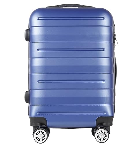 DRMEE Reisekoffer Aufgegebenes Hardside-Gepäck Mit 4 Spinnerrädern, Leichter Koffer Für Männer Und Frauen Suitcase Rollkoffer (Color : Blue, Size : 20inch) von DRMEE