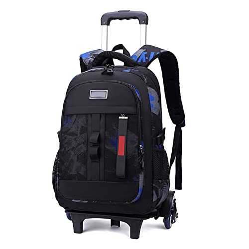 DROFOSREW Schulrucksack mit Rollen Schultrolley Schultaschen Grundschule Trolley Schulranzen Kinder Rucksack mit Rollen für Jungen Mädchen von DROFOSREW