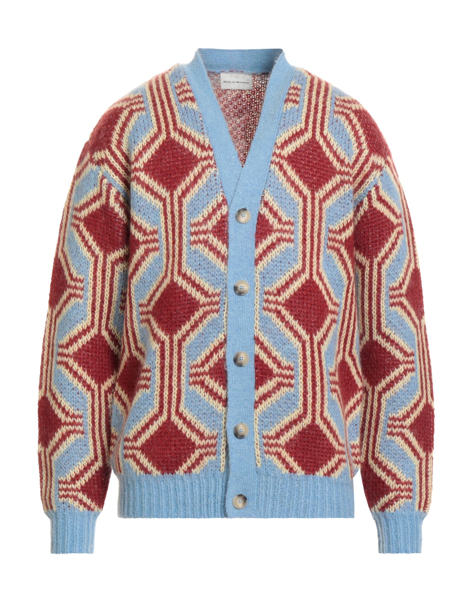DRÔLE DE MONSIEUR Strickjacke Herren Hellblau DRÔLE DE MONSIEUR Strickjacke Herren Hellblau von DRÔLE DE MONSIEUR