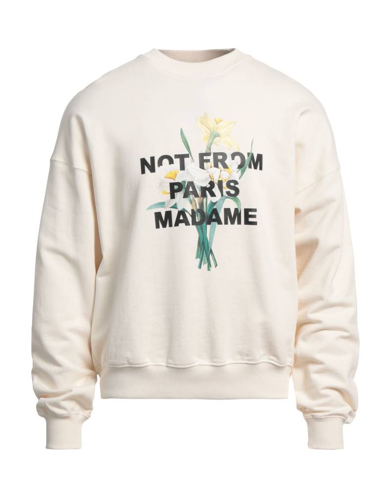 DRÔLE DE MONSIEUR Sweatshirt Herren Cremeweiß DRÔLE DE MONSIEUR Sweatshirt Herren Cremeweiß von DRÔLE DE MONSIEUR