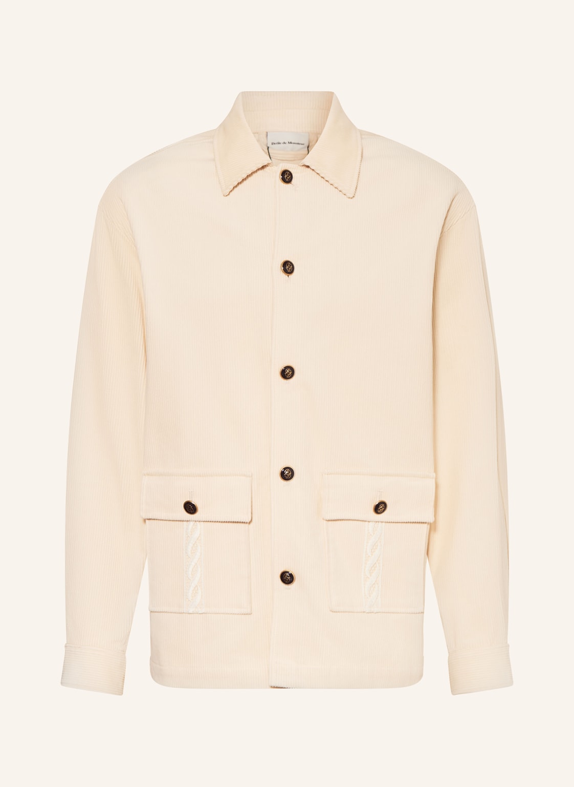 Drôle De Monsieur Cord-Overjacket La Surchemise Corduroy weiss von DRÔLE DE MONSIEUR