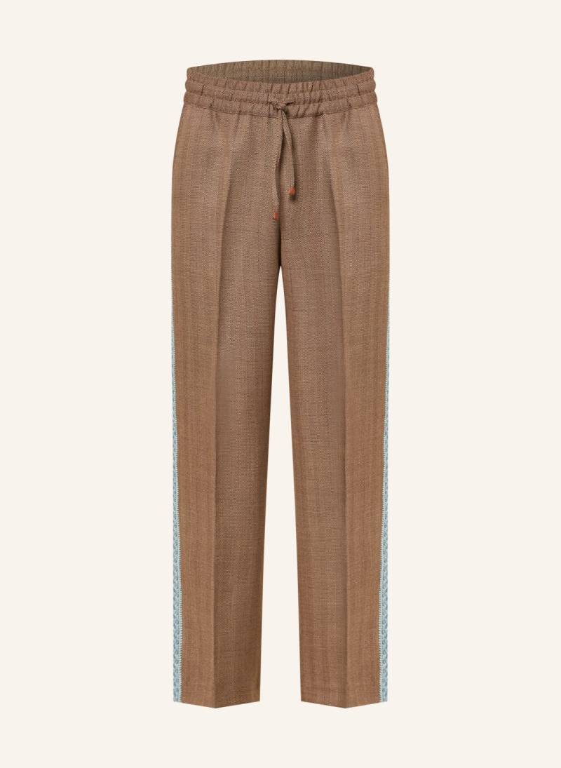 Drôle De Monsieur Hose Le Pantalon Chevron Regular Fit beige von DRÔLE DE MONSIEUR
