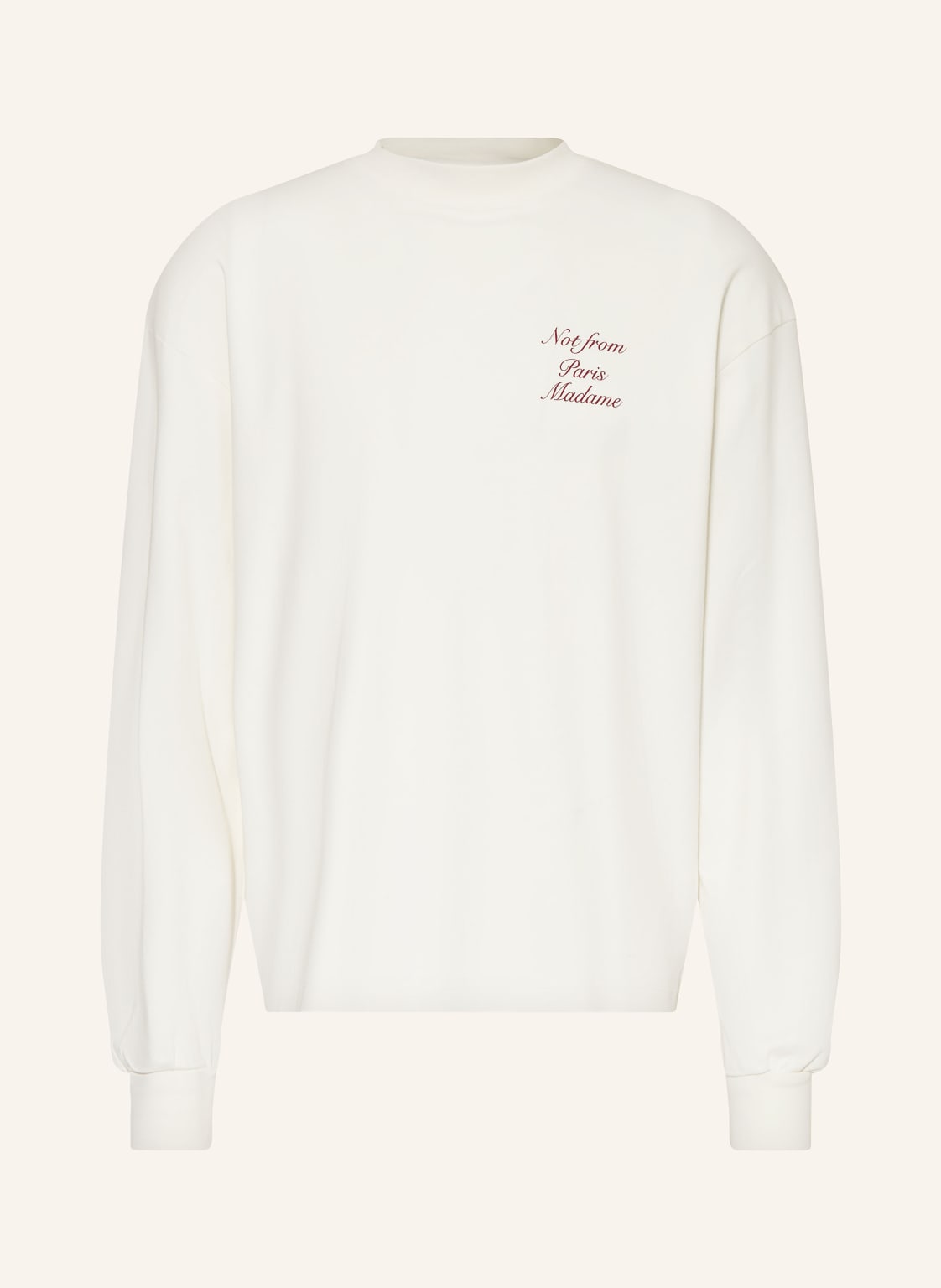 Drôle De Monsieur Longsleeve Le T-Shirt Slogan Calligraphy weiss von DRÔLE DE MONSIEUR