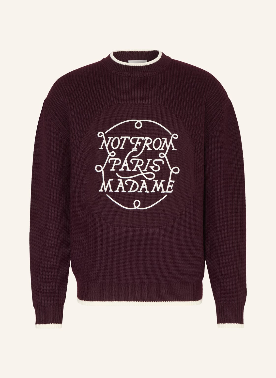 Drôle De Monsieur Pullover La Maille Aus Merinowolle rot von DRÔLE DE MONSIEUR