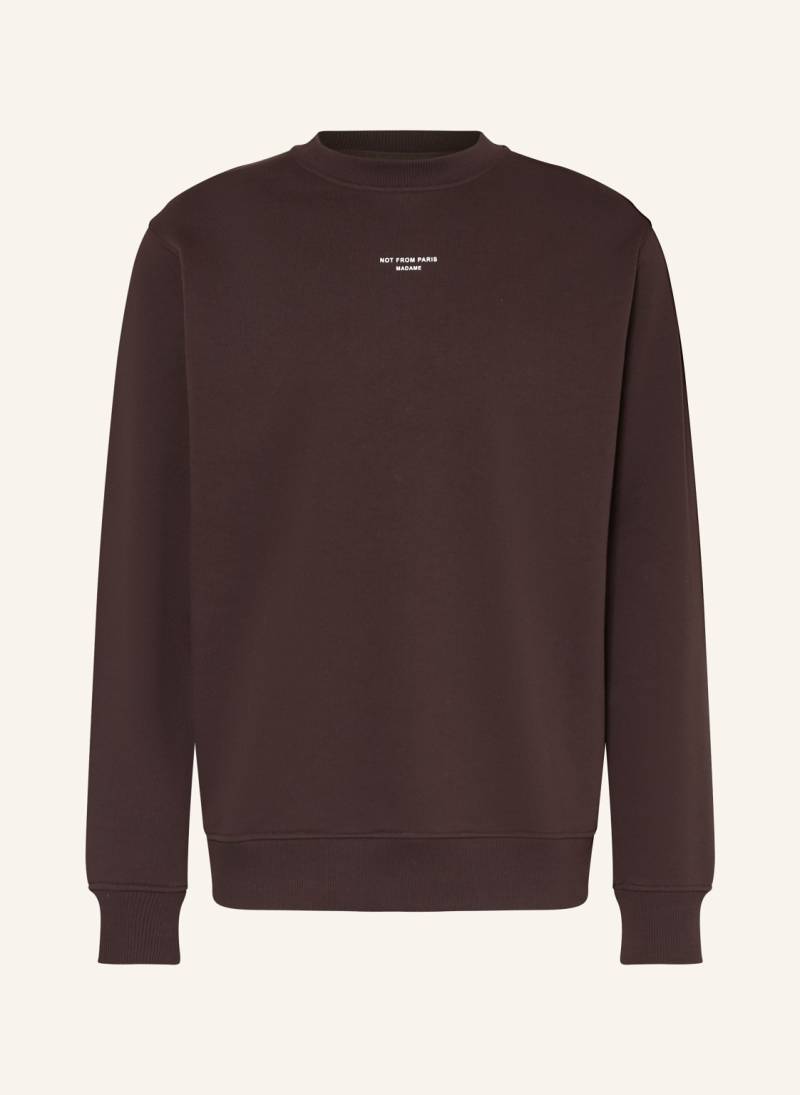 Drôle De Monsieur Sweatshirt braun von DRÔLE DE MONSIEUR