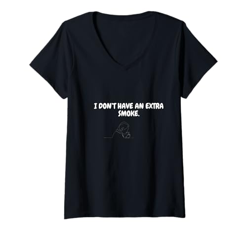 Damen ICH RAUCHE Nicht EXTRA T-Shirt mit V-Ausschnitt Damen ICH RAUCHE Nicht EXTRA T-Shirt mit V-Ausschnitt von DROP SHOP