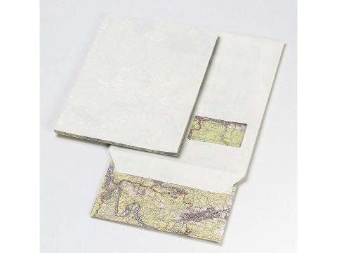 DRP GmbH RECYCLING DESIGN UMSCHLÄGE / KUVERTS aus fehlbedruckter Landkarte - C4 mit Fenster - 10 Stück von DRP GmbH