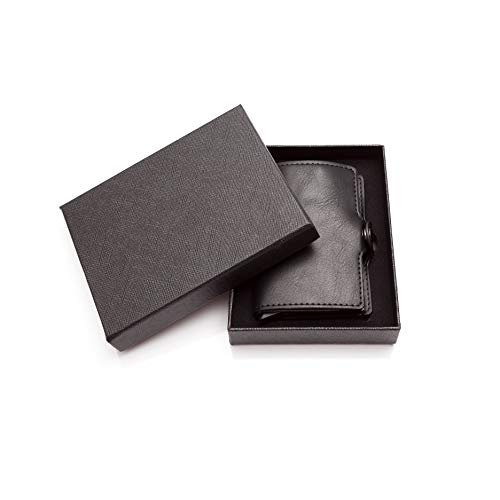 DRSM Credit Card Case with Money Clip Coin Compartment RFID Protection up to 10 Credit Cards and Extra Space for Business Cards Black Leather Wallet Card Case Wallet, Black DRSM Credit Card Case with Money Clip Coin Compartment RFID Protection up to 10 Credit Cards and Extra Space for Business Cards Black Leather Wallet Card Case Wallet, Black von DRSM