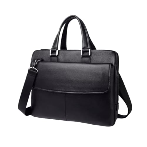 DRTBAC Herren Aktentaschen Handtaschen Echtes Leder Messenger Schultertaschen Laptop Taschen Tragetaschen 15 Zoll von DRTBAC