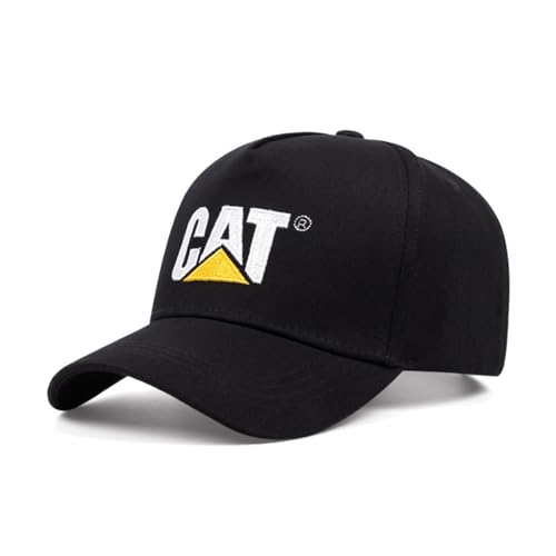 DRTBAC Kappe Herren Ca.ter-pillar, Stylische Damen und Herren Sonnenhut, Atmungsaktiv Sport Running Schirmmütze Basecap(Black) von DRTBAC