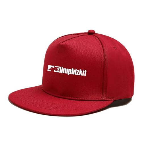 DRTBAC Kappe Herren Li-mp Bi.zk.it Lustiges, Freizeit Lightweight Baseballcap Sonnenhut, Atmungsaktiv Sport Running Schirmmütze Basecap(Red) von DRTBAC
