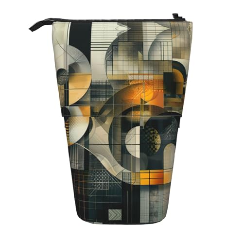 DRTGEDS Abstraktes geometrisches Pop-Up-Federmäppchen und Kosmetiktasche, aufstellbar, Teleskop, Bastelbedarf, Make-up-Organizer DRTGEDS Abstraktes geometrisches Pop-Up-Federmäppchen und Kosmetiktasche, aufstellbar, Teleskop, Bastelbedarf, Make-up-Organizer von DRTGEDS