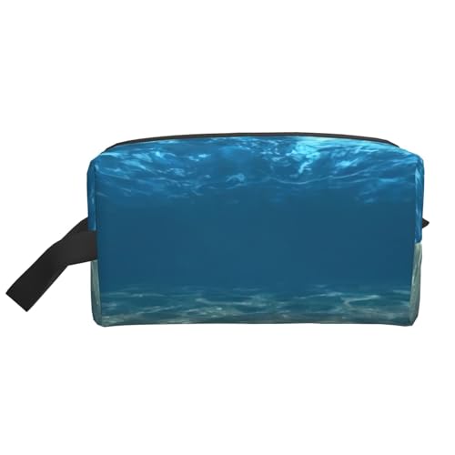 DRTGEDS Blue Ocean Kulturbeutel für Herren, gewellt, Meereslandschaft, tragbare Reise-Kulturbeutel, Rasiertasche, kleine Tasche, Blue Ocean Sea gewellte Meereslandschaft, Einheitsgröße von DRTGEDS