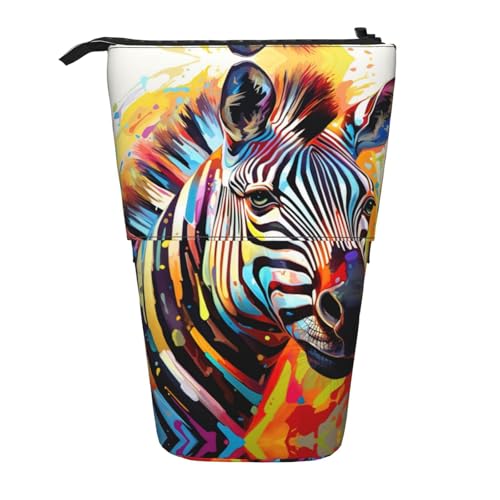 DRTGEDS Federmäppchen und Kosmetiktasche, abstraktes Tier-Design, Zebramuster, Teleskop, Bastelbedarf, Make-up-Organizer DRTGEDS Federmäppchen und Kosmetiktasche, abstraktes Tier-Design, Zebramuster, Teleskop, Bastelbedarf, Make-up-Organizer von DRTGEDS
