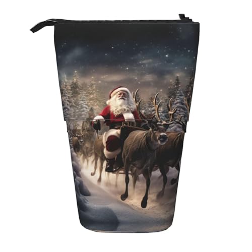 DRTGEDS Frohe Weihnachten Pop-Up-Federmäppchen und Kosmetiktasche, Standup, Teleskop-Bastelbedarf, Make-up-Organizer DRTGEDS Frohe Weihnachten Pop-Up-Federmäppchen und Kosmetiktasche, Standup, Teleskop-Bastelbedarf, Make-up-Organizer von DRTGEDS