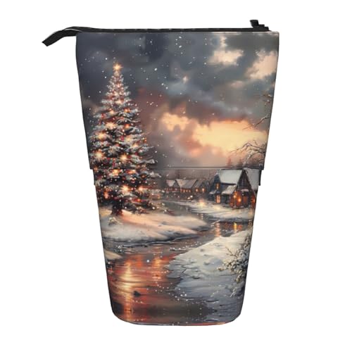 DRTGEDS Frohe Weihnachten Pop-Up-Federmäppchen und Kosmetiktasche, Standup, Teleskop-Bastelbedarf, Make-up-Organizer DRTGEDS Frohe Weihnachten Pop-Up-Federmäppchen und Kosmetiktasche, Standup, Teleskop-Bastelbedarf, Make-up-Organizer von DRTGEDS