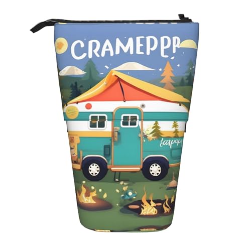 DRTGEDS Happy Camper Pop-Up-Federmäppchen und Kosmetiktasche, Standup, Teleskop, Bastelbedarf, Make-up-Organizer DRTGEDS Happy Camper Pop-Up-Federmäppchen und Kosmetiktasche, Standup, Teleskop, Bastelbedarf, Make-up-Organizer von DRTGEDS