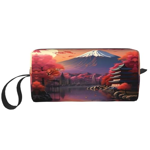 DRTGEDS Japan Mount Fuji Kulturbeutel für Herren, tragbare Reise-Kulturbeutel, Rasiertasche, kleine Tasche, weiß, Einheitsgröße, Weiß, One Size DRTGEDS Japan Mount Fuji Kulturbeutel für Herren, tragbare Reise-Kulturbeutel, Rasiertasche, kleine Tasche, weiß, Einheitsgröße, Weiß, One Size von DRTGEDS