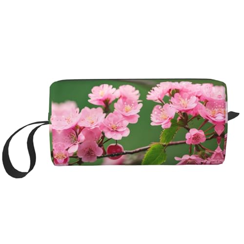 DRTGEDS Kosmetiktasche für Damen, Motiv: rosa Kirschblüten, kleine Make-up-Tasche für Geldbörse, Make-up-Tasche, Reise-Make-up-Tasche mit Reißverschluss, Rosa Kirschblüten1, Einheitsgröße von DRTGEDS