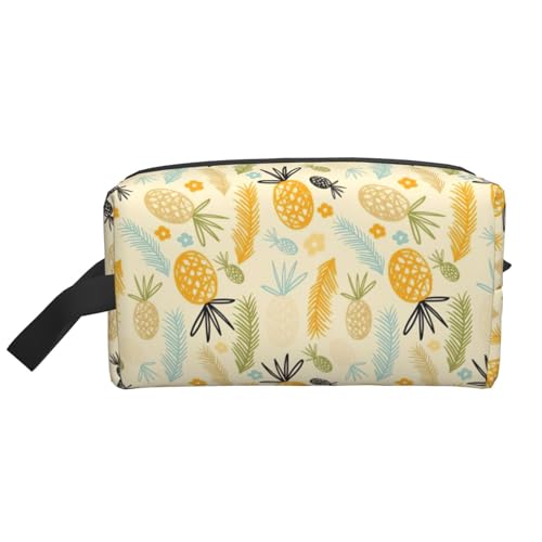 DRTGEDS Kulturbeutel für Herren, Ananas-Muster, tragbare Reise-Kulturbeutel, Rasiertasche, kleine Tasche, Ananasmuster, Einheitsgröße von DRTGEDS