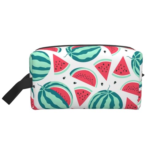 DRTGEDS Kulturbeutel für Herren, Motiv: Früchte, Wassermelone, tragbare Reise-Kulturbeutel, Rasiertasche, kleine Tasche, Früchte, Wassermelone, Einheitsgröße von DRTGEDS