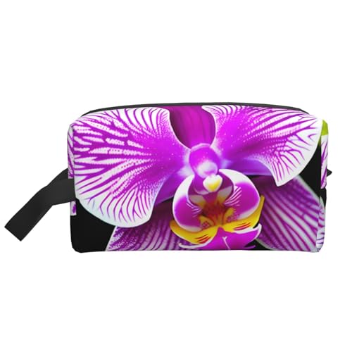 DRTGEDS Kulturbeutel für Herren, Motiv: Orchideenblume, tragbare Reise-Kulturbeutel, Rasiertasche, kleine Tasche, Orchidee Flower1, Einheitsgröße von DRTGEDS