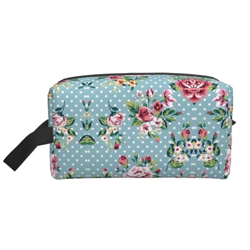 DRTGEDS Kulturbeutel für Herren, Motiv: Rosenblüten, tragbare Reise-Kulturbeutel, Rasiertasche, kleine Tasche, Rosenblüten, Einheitsgröße von DRTGEDS