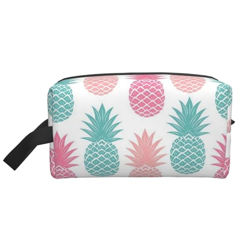 DRTGEDS Kulturbeutel für Herren, Motiv: farbige Ananas, tragbare Reise-Kulturbeutel, Rasiertasche, kleine Tasche, Farbige Ananas, Einheitsgröße von DRTGEDS