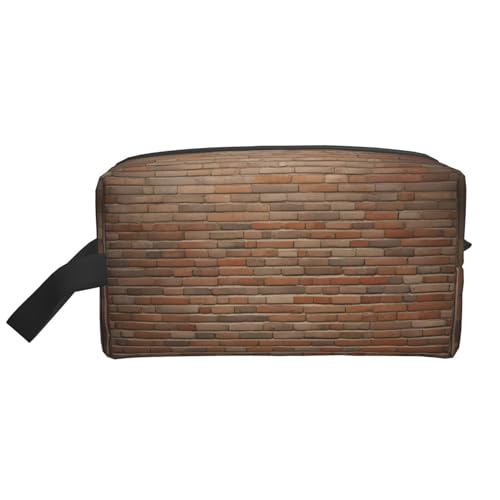 DRTGEDS Kulturbeutel für Herren, industrielle Backsteinmauer-Hintergrund, tragbare Reise-Kulturbeutel, Rasiertasche, kleine Tasche, Industrieller Backsteinwand-Hintergrund, Einheitsgröße von DRTGEDS