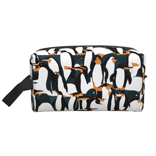 DRTGEDS Kulturbeutel für Herren, niedliches Pinguin-Tiermuster, tragbare Reise-Kulturbeutel, Rasiertasche, kleine Tasche, Niedliches Pinguin-Tiermuster, Einheitsgröße von DRTGEDS