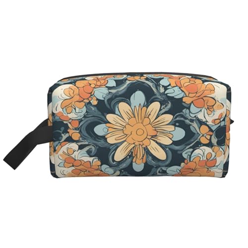 DRTGEDS Kulturbeutel für Herren, tragbar, Reise-Kulturbeutel, Rasiertasche, kleine Tasche, Blütenblume, Einheitsgröße von DRTGEDS