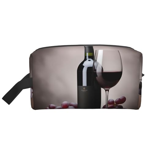 DRTGEDS Kulturbeutel für Herren, tragbar, Reise-Kulturbeutel, Rasiertasche, kleine Tasche, Rotwein2, Einheitsgröße von DRTGEDS