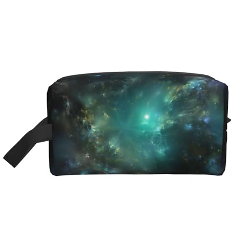 DRTGEDS Kulturbeutel mit Galaxie-Hintergrund für Herren, tragbare Reise-Kulturbeutel, Rasiertasche, kleine Tasche, Galaxie-Hintergrund, Einheitsgröße von DRTGEDS