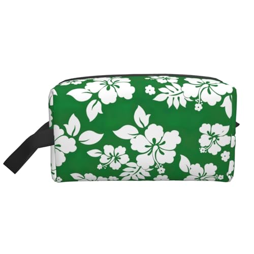 DRTGEDS Kulturbeutel mit Hawaii-Blumenmotiv für Herren, tragbare Reise-Kulturbeutel, Rasiertasche, kleine Tasche, Hawaii Blume, Einheitsgröße von DRTGEDS