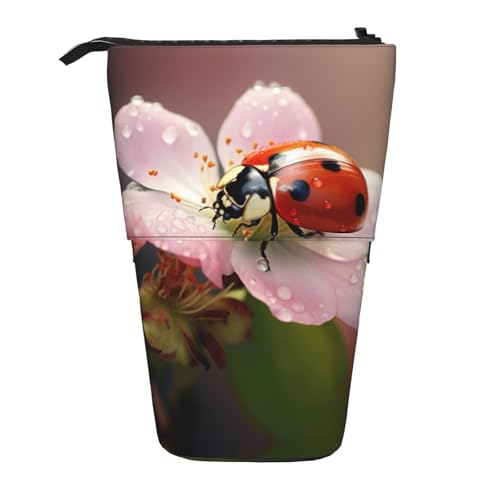 DRTGEDS Ladybug Pop-Up-Federmäppchen und Kosmetiktasche mit Blumenmotiv, Teleskop, Bastelbedarf, Make-up-Organizer DRTGEDS Ladybug Pop-Up-Federmäppchen und Kosmetiktasche mit Blumenmotiv, Teleskop, Bastelbedarf, Make-up-Organizer von DRTGEDS