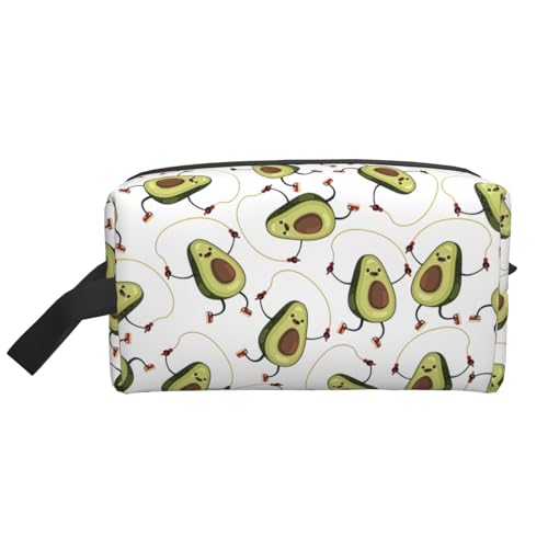 DRTGEDS Lustiger Kulturbeutel mit Cartoon-Avocados für Herren, tragbare Reise-Kulturbeutel, Rasiertasche, kleine Tasche, Lustige Cartoon-Avocados, Einheitsgröße von DRTGEDS