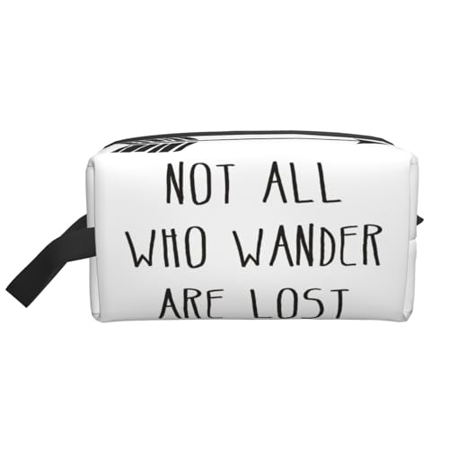 DRTGEDS Not All Who Wander Are Lost Kulturbeutel für Männer, tragbare Reisetasche, Rasiertasche, kleine Tasche, Not All Who Wander Are Lost, One Size, Not All Who Wander Are Lost, One Size von DRTGEDS