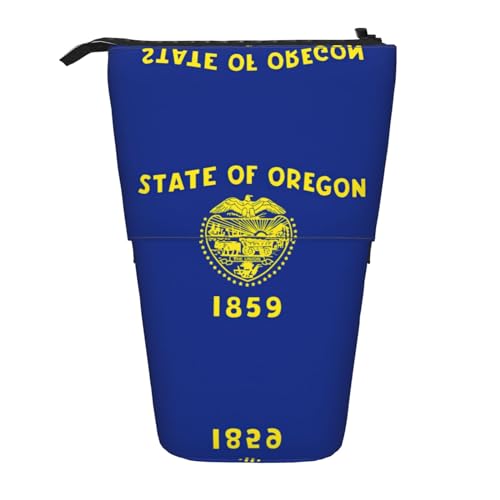 DRTGEDS Oregon Pop-Up-Federmäppchen und Kosmetiktasche mit Staatsflagge, Teleskop, Bastelbedarf, Make-up-Organizer DRTGEDS Oregon Pop-Up-Federmäppchen und Kosmetiktasche mit Staatsflagge, Teleskop, Bastelbedarf, Make-up-Organizer von DRTGEDS