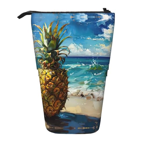 DRTGEDS Pineapple By The Sea Pop-Up-Federmäppchen und Kosmetiktasche, Standup, Teleskop-Bastelbedarf, Make-up-Organizer DRTGEDS Pineapple By The Sea Pop-Up-Federmäppchen und Kosmetiktasche, Standup, Teleskop-Bastelbedarf, Make-up-Organizer von DRTGEDS