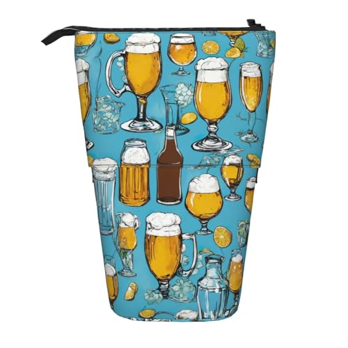 DRTGEDS Pop-Up-Federmäppchen und Kosmetiktasche mit Bierblasen-Motiv, Teleskop, Bastelbedarf, Make-up-Organizer DRTGEDS Pop-Up-Federmäppchen und Kosmetiktasche mit Bierblasen-Motiv, Teleskop, Bastelbedarf, Make-up-Organizer von DRTGEDS