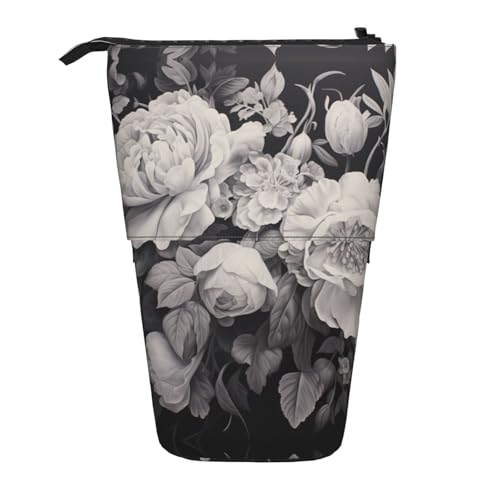 DRTGEDS Pop-Up-Federmäppchen und Kosmetiktasche mit Blumenmuster, Teleskop, Bastelbedarf, Make-up-Organizer DRTGEDS Pop-Up-Federmäppchen und Kosmetiktasche mit Blumenmuster, Teleskop, Bastelbedarf, Make-up-Organizer von DRTGEDS