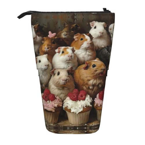 DRTGEDS Pop-Up-Federmäppchen und Kosmetiktasche mit Meerschweinchen und Cupcakes, Teleskop-Bastelbedarf, Make-up-Organizer DRTGEDS Pop-Up-Federmäppchen und Kosmetiktasche mit Meerschweinchen und Cupcakes, Teleskop-Bastelbedarf, Make-up-Organizer von DRTGEDS
