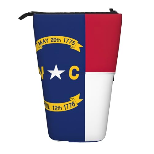 DRTGEDS Pop-Up-Federmäppchen und Kosmetiktasche mit Nord-Carolina-Flagge, Teleskop, Bastelbedarf, Make-up-Organizer DRTGEDS Pop-Up-Federmäppchen und Kosmetiktasche mit Nord-Carolina-Flagge, Teleskop, Bastelbedarf, Make-up-Organizer von DRTGEDS