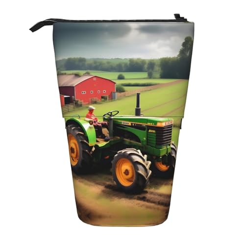 DRTGEDS Pop-Up-Federmäppchen und Kosmetiktasche mit Traktor-Farm-Muster, Teleskop, Bastelbedarf, Make-up-Organizer DRTGEDS Pop-Up-Federmäppchen und Kosmetiktasche mit Traktor-Farm-Muster, Teleskop, Bastelbedarf, Make-up-Organizer von DRTGEDS
